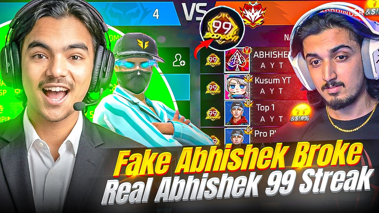 Abhisek yt Duplicate Break Real Abisek yt Winning Streak😱 He Got Angry - Garena freefire