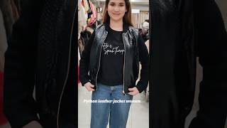 Python leather jacket women. https://wa.me/393895505812 TK✅ @imperial_luxury_fashion