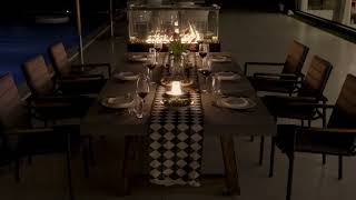 [ELEMENTI HOME] SELNE DINING TABLE RECTANGLE (WITH WOODEN FOOT) FDM01SG