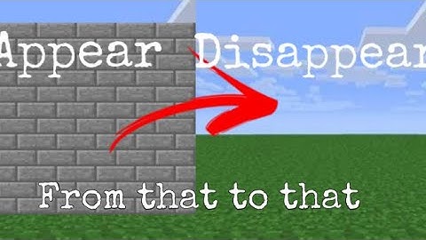 How to make walls disappear and appear in Minecraft! Command block tutorial #1
