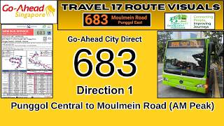 Singapore Route Visual: Go-Ahead City Direct Service 683 (Direction 1)