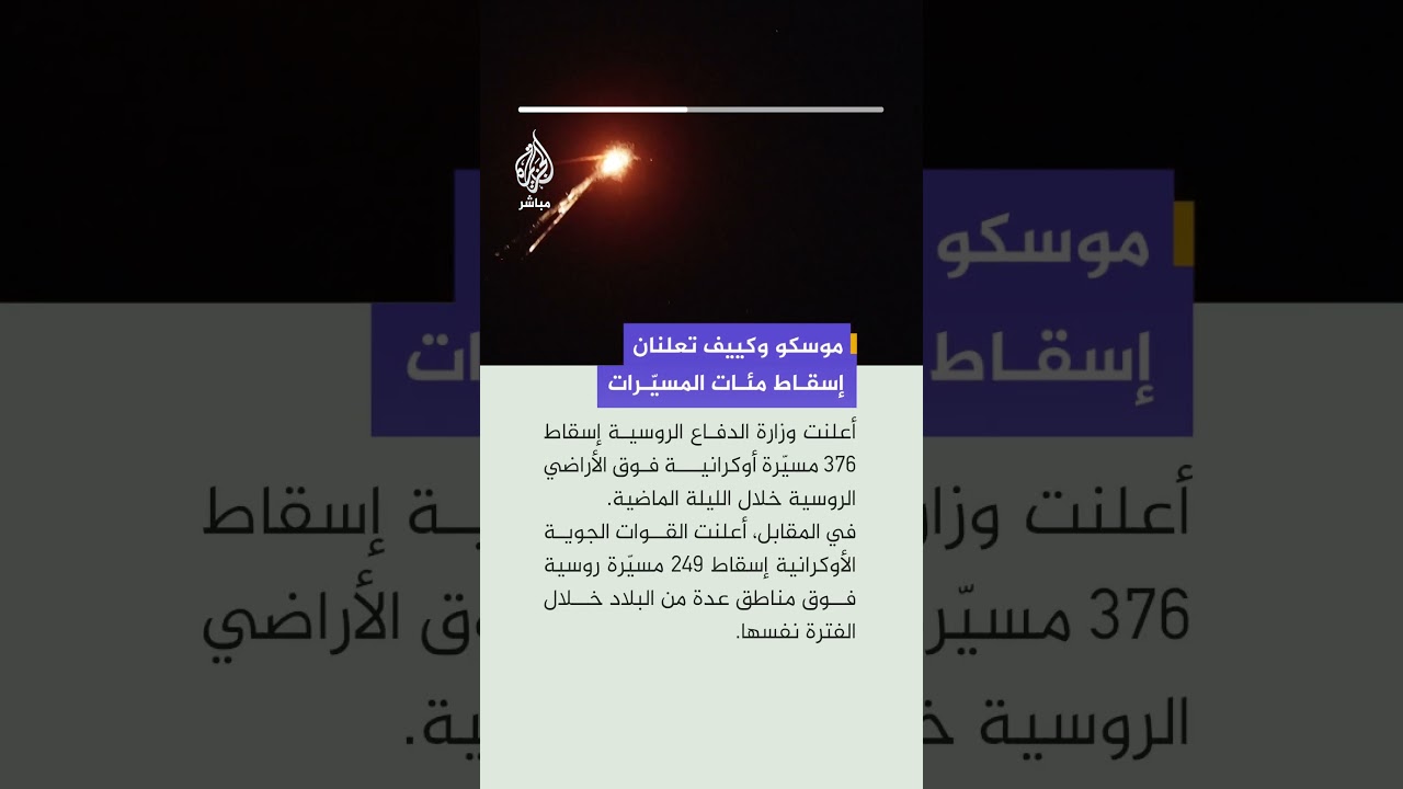 موسكو وكييف تعلنان إسقاط مئات المسيّرات