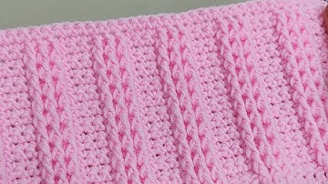(2 ROW REPEAT)Gorgeous and Very Easy Crochet▪️Tutorial for Beginners. Baby blanket, bag, sweater