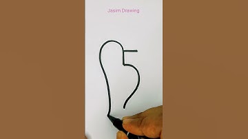 Penguin 🐧 drawing from 5 number #art #shorts