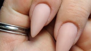 How To Perfectly Flush Cuticle Application Nude Almond Nails