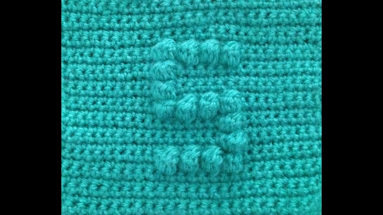 How To Crochet A Square With Bobble Stitch Chart Letter S YouTube