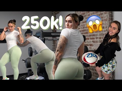 WE HIT 250K!!!!!!! LETS MAKE A CAKE & BRUTAL QUAD WORKOUT!