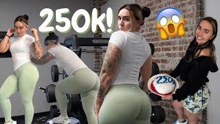 WE HIT 250K!!!!!!! LETS MAKE A CAKE & BRUTAL QUAD WORKOUT!