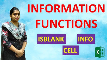 Information Function in Excel | ISBLANK , CELL , INFO | Excel Information Function