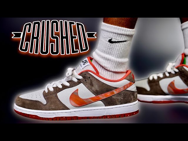 Crushed D.C. X Nike SB Dunk Low GOLDEN HOUR Review & On Foot - YouTube