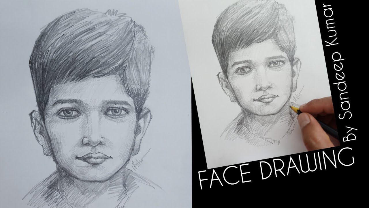 Shading Drawing Of Boy