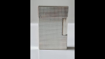 Bật lửa St Dupont line 2 Silver Plated Vân kim cương