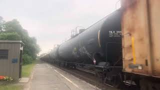 B706 rolls by @ Speed with A Unit empty ethanol train headed for Iowa filmed June 26th 2025