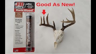 DIY Antler Tine Repair using "KwikWood" -  common mistakes & helpful tips