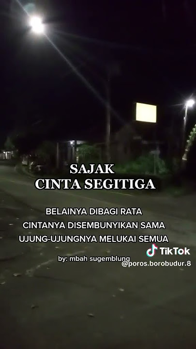 SAJAK CINTA SEGITIGA.