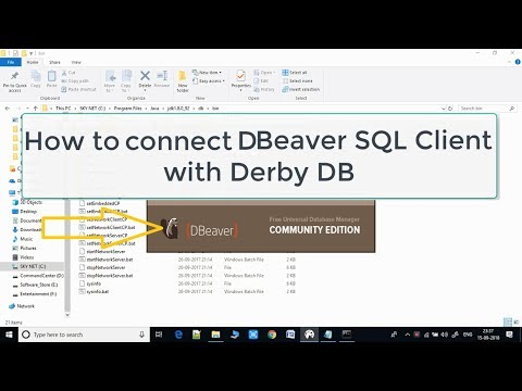 Connecting DBeaver Sql Client With Derby DataBase
