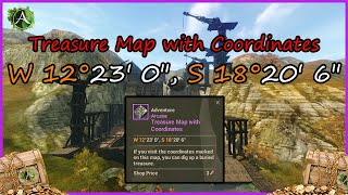 ArcheAge SEA - Treasure Map with Coordinates W 12°23' 0", S 18°20' 6" [Adventure]