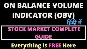 ON BALANCE VOLUME INDICATOR (OBV) | FREE  SHARE MARKET TECHNICAL ANALYSIS COURSE| MONEY BUNDLE