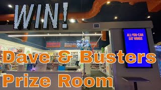Dave & Buster's Arcade  Prize Room Tour 2023  Lots of New prizes