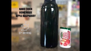 Homemade Hard Cider Tasting Apple Raspberry