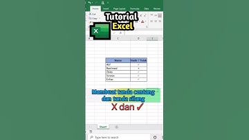 Cara membuat tanda centang di excel #shorts