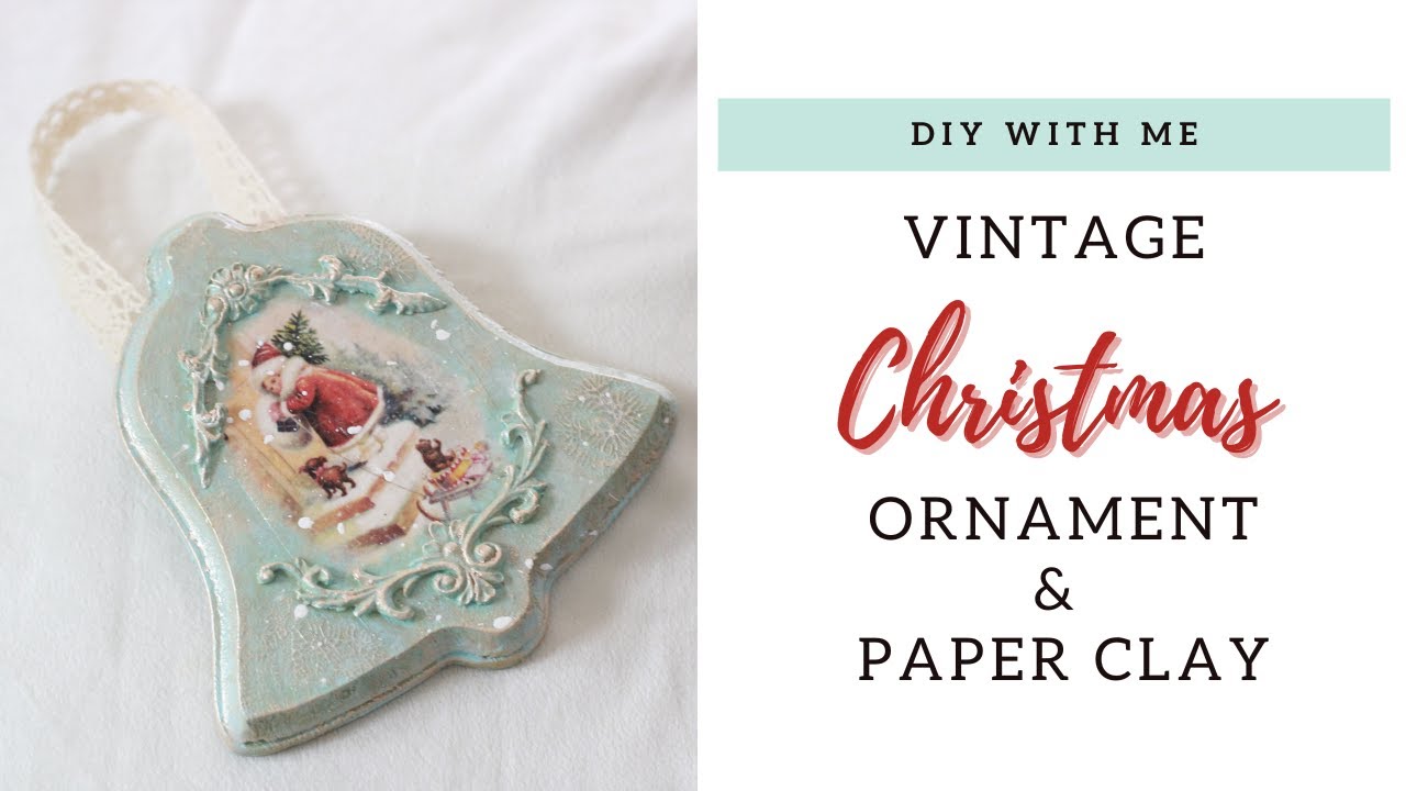 Vintage Paper Clay &  Rice Paper Ornament Victorian / French Country Tutorial @BluebirdHomeAndDIY