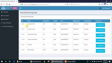 How to enter data of pending and partially enter data fill in HRMS