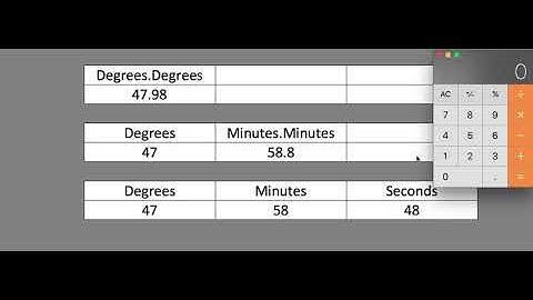 Converting Degrees to Degrees Minutes Seconds