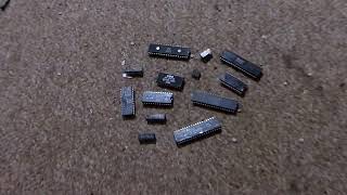 1071-2049 13 microchips from 1980s electronics. 3