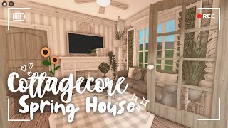 [ bloxburg ] 🌻 soft cottagecore spring house ꒰ no gamepass build with tour ꒱ screenshot 1