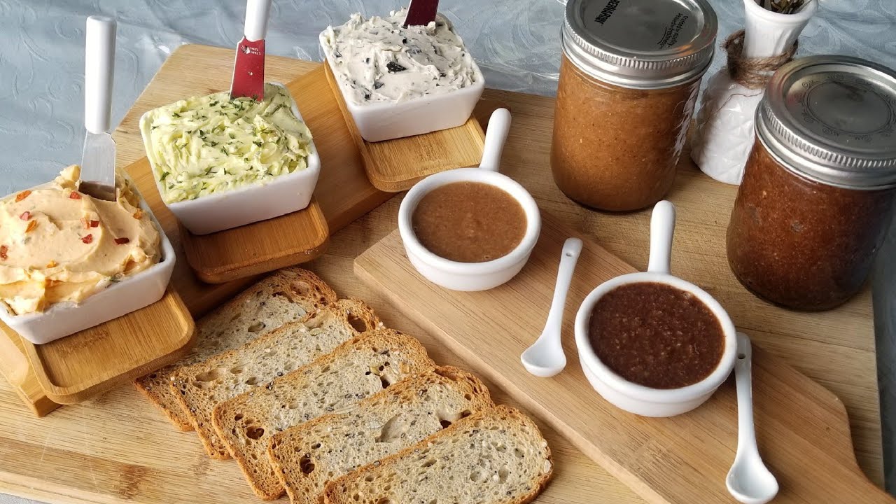 5 وصفات للدهن خطيرة ، زبدة منسمة ، شكولاطة الدهن، املو ، افكار لفطور صحي