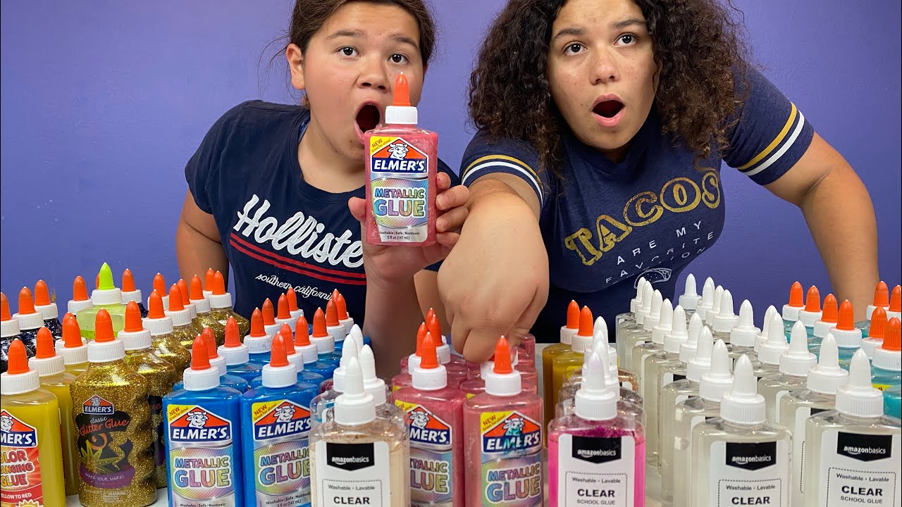 100 LAYERS OF GLUE SLIME CHALLENGE !! - YouTube