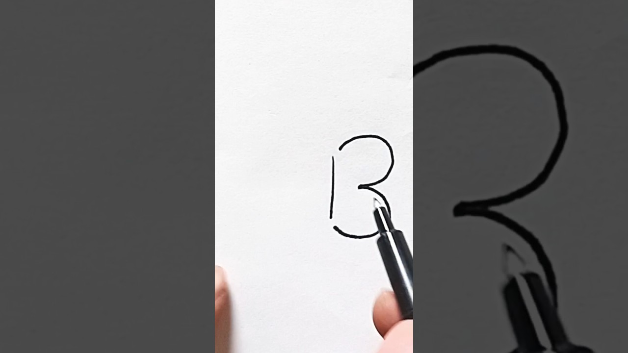 🦋 how to draw a butterfly for kids from letter B easy drawing 