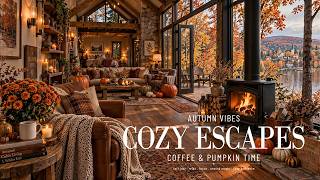 Coffee on a Crisp Autumn Morning ☕🍁 Cozy Tiny House Jazz Ambience