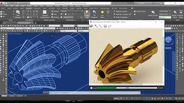 AutoCAD 3D Modeling tutorial | How To Apply Material Helical Bevel Gear in AutoCad 2017