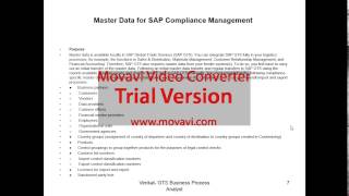 Information SAP GTS ONLINE TRAINING - COMPLIANCE MANAGEMENT - BY GTS GURU - G.V.RAO Update