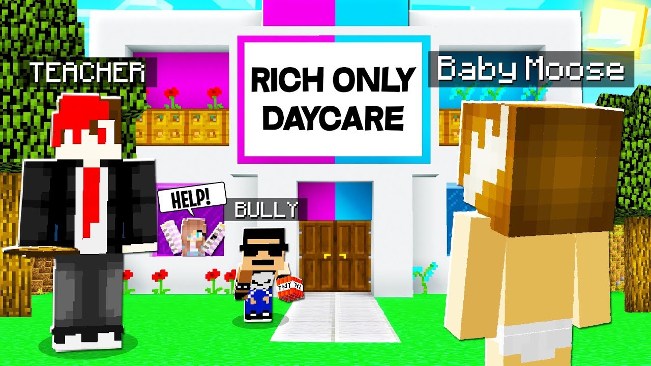 unspeakablegaming fortnite I Became KID MOOSE in the RICH DAYCARE.. I Exposed This Daycare's EVIL SECRET.. (Minecraft)