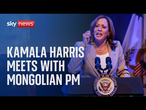 US Vice President Kamala Harris meets with Mongolian prime minister