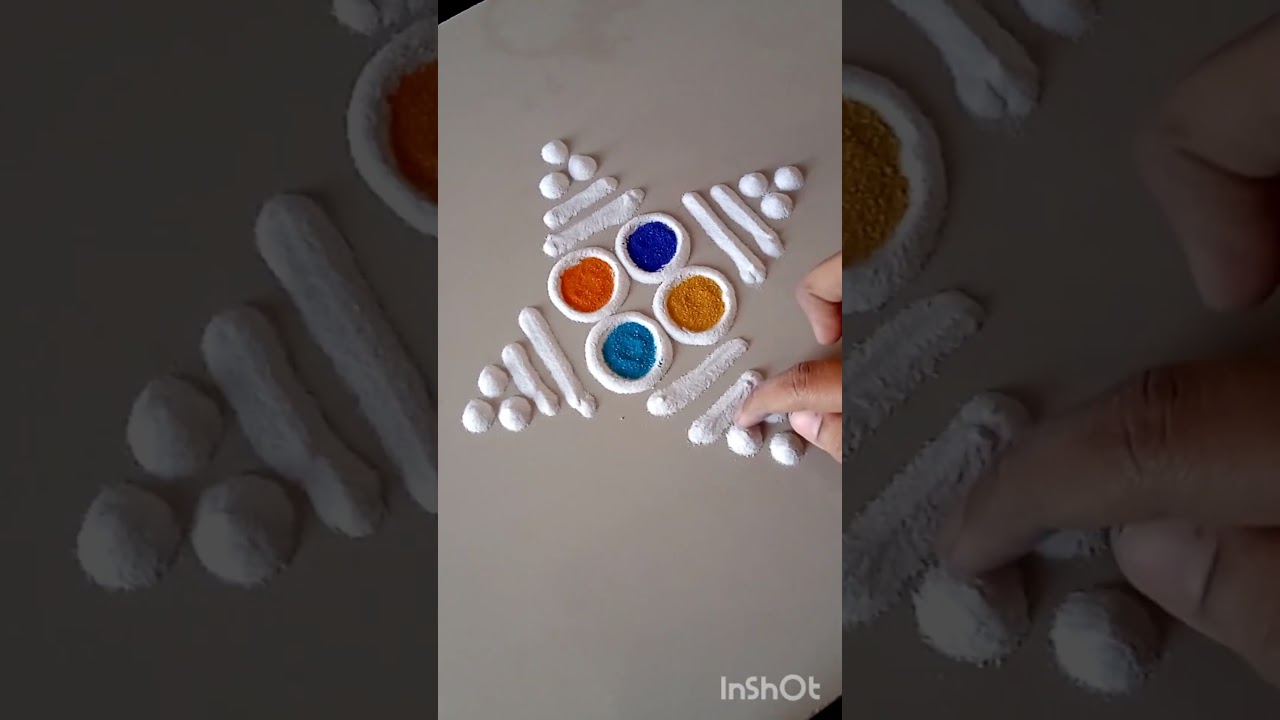 new year 🎇❤️uniq rangoli design. // daily use rangoli design for bignnars 