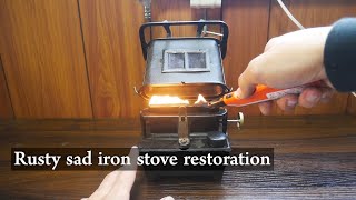 Restoring a rusty iron stove