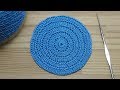 How to crochet a flat circle Как связать КРУГ крючком  ВЯЗАНИЕ для начинающих Lesson crochet circle