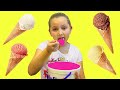 Nastya tastes different Ice Cream