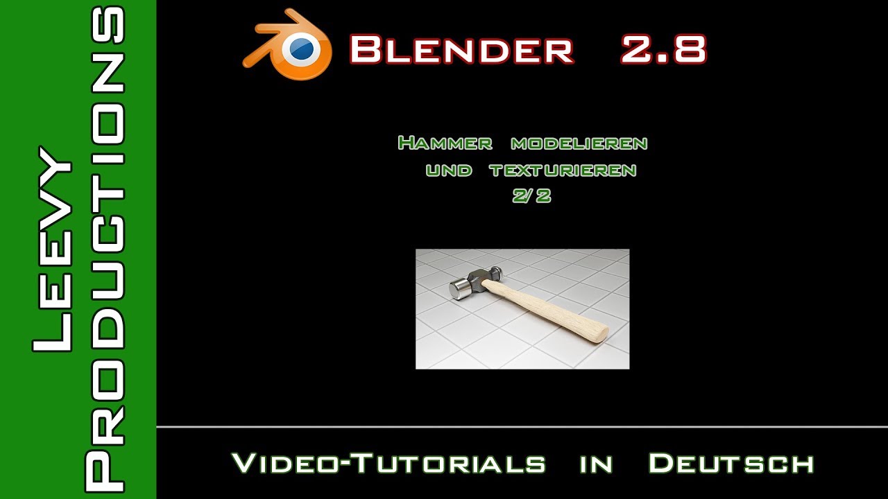 Blender Tutorial Hammer modellieren, texturieren + rendern 2/2 YouTube