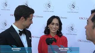 Justin Marks and Rachel Kondo Carpet Interview at The USC Libraries 37th Annual Scripter Awards