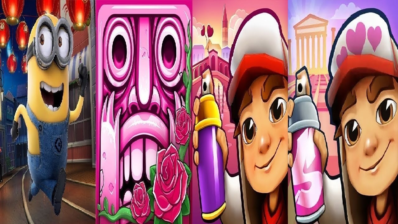 Subway Surfers Venice VS Greece VS Temple Run 2 Despicable Me Minion ...