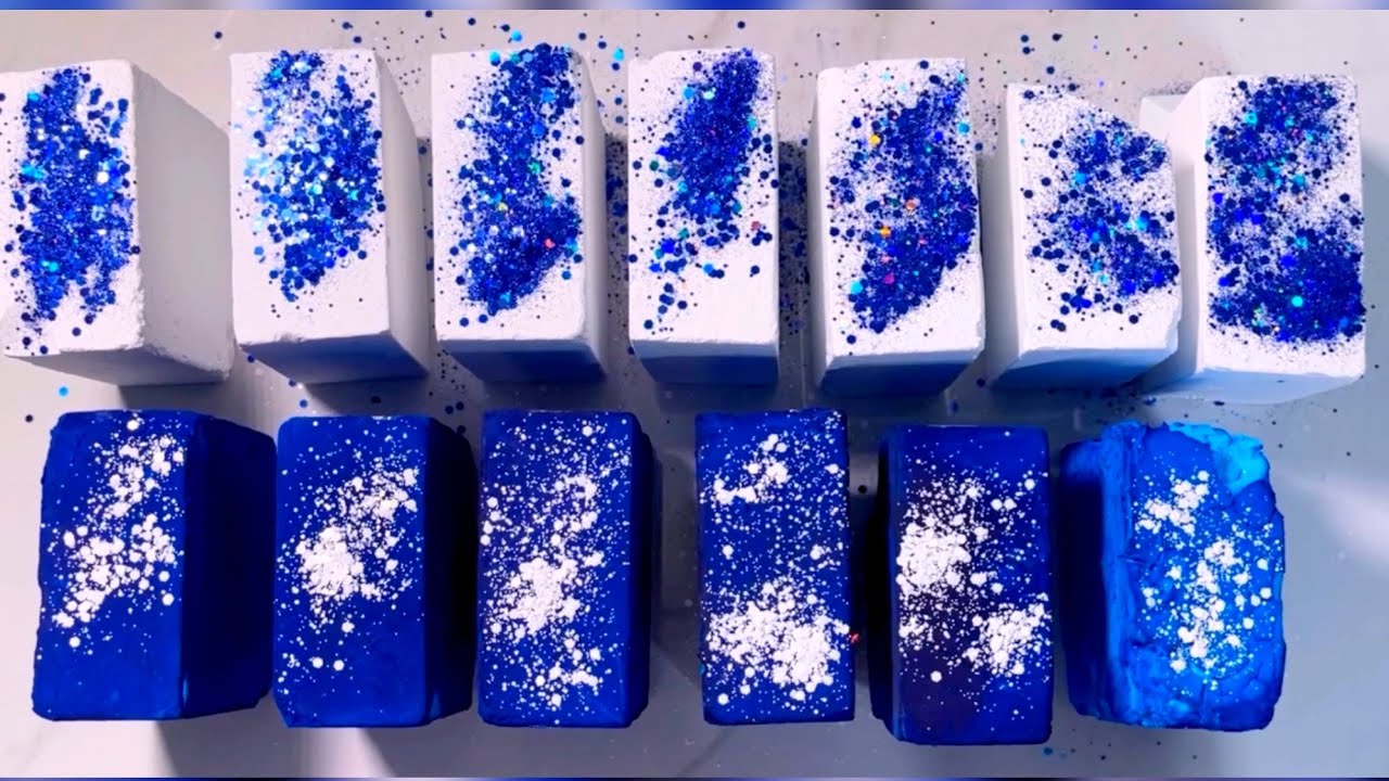 Crispy Soft Dyed & Fresh BSN 💙🩵🤍 Gym Chalk ASMR