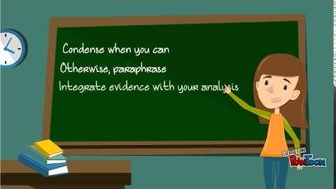 Summarizing, Paraphrasing, and Quoting