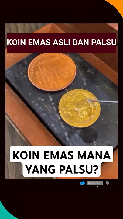 KOIN EMAS ASLI DAN PALSU #emas #viralvideo #shorts #koinemas