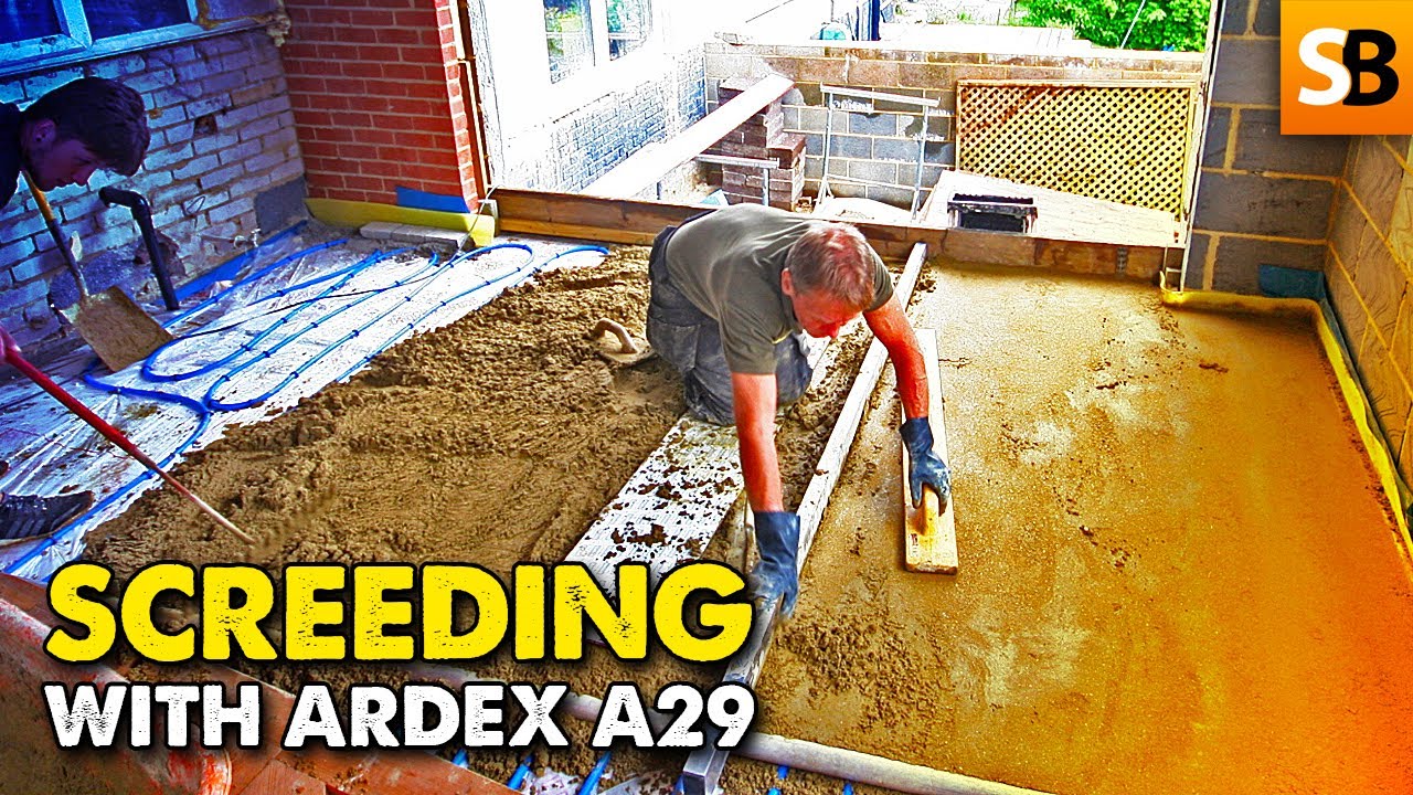 Building An Extension 9 Ardex Rapid Dry Screed Youtube