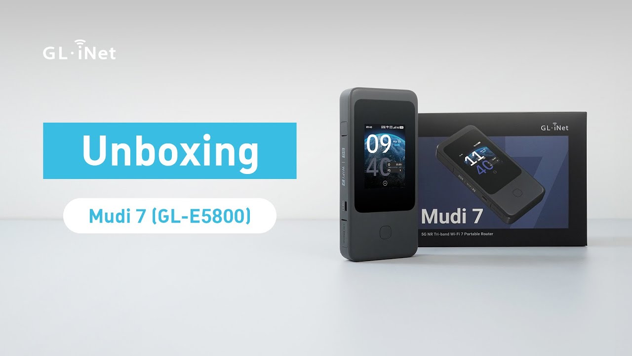 Dmudi Router Unboxing Mudi 7 (GL-E5800) | 5G NR Tri-band Wi-Fi 7 Travel Router - YouTube
